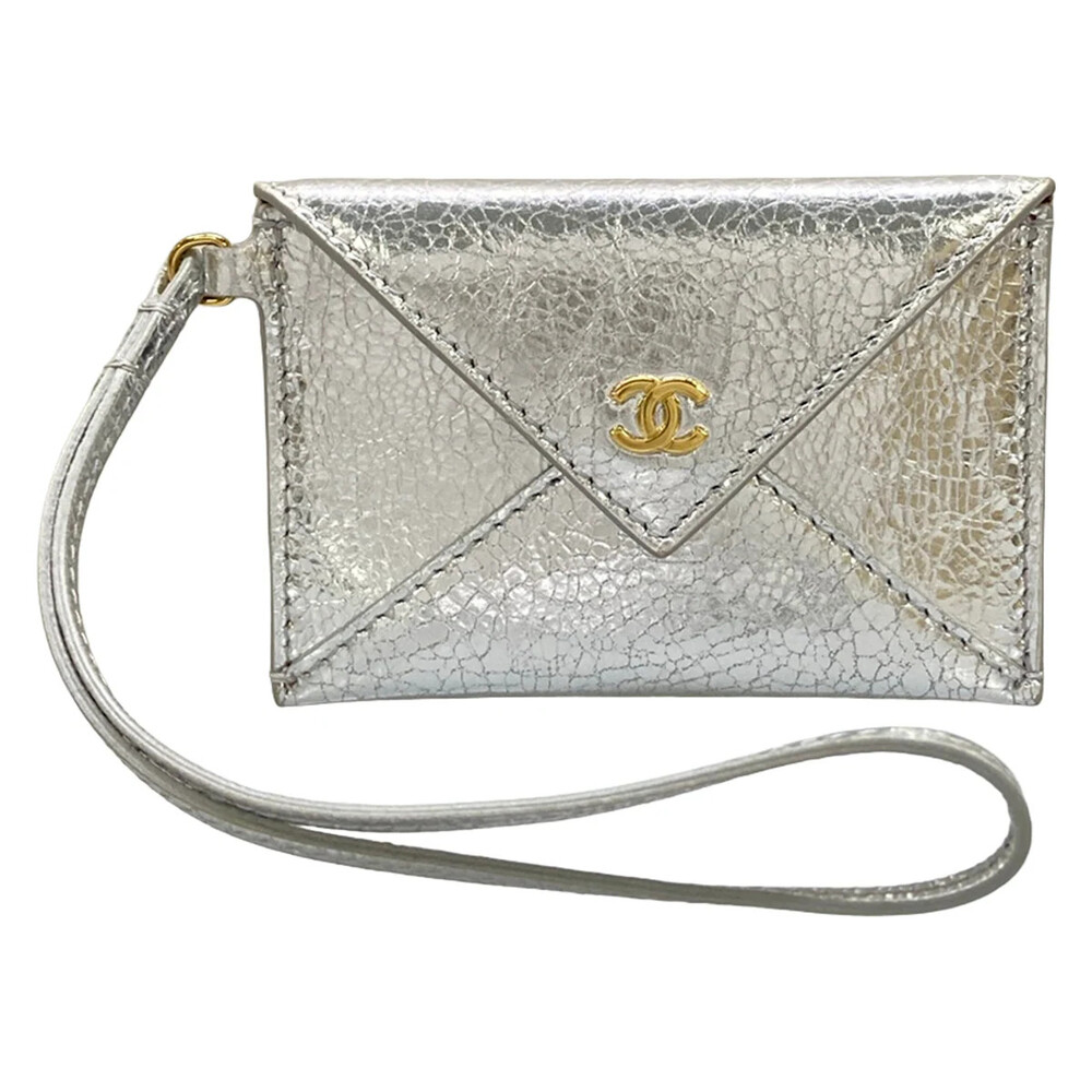 Chanel Bag Charm Card Case Silver #372618C14B